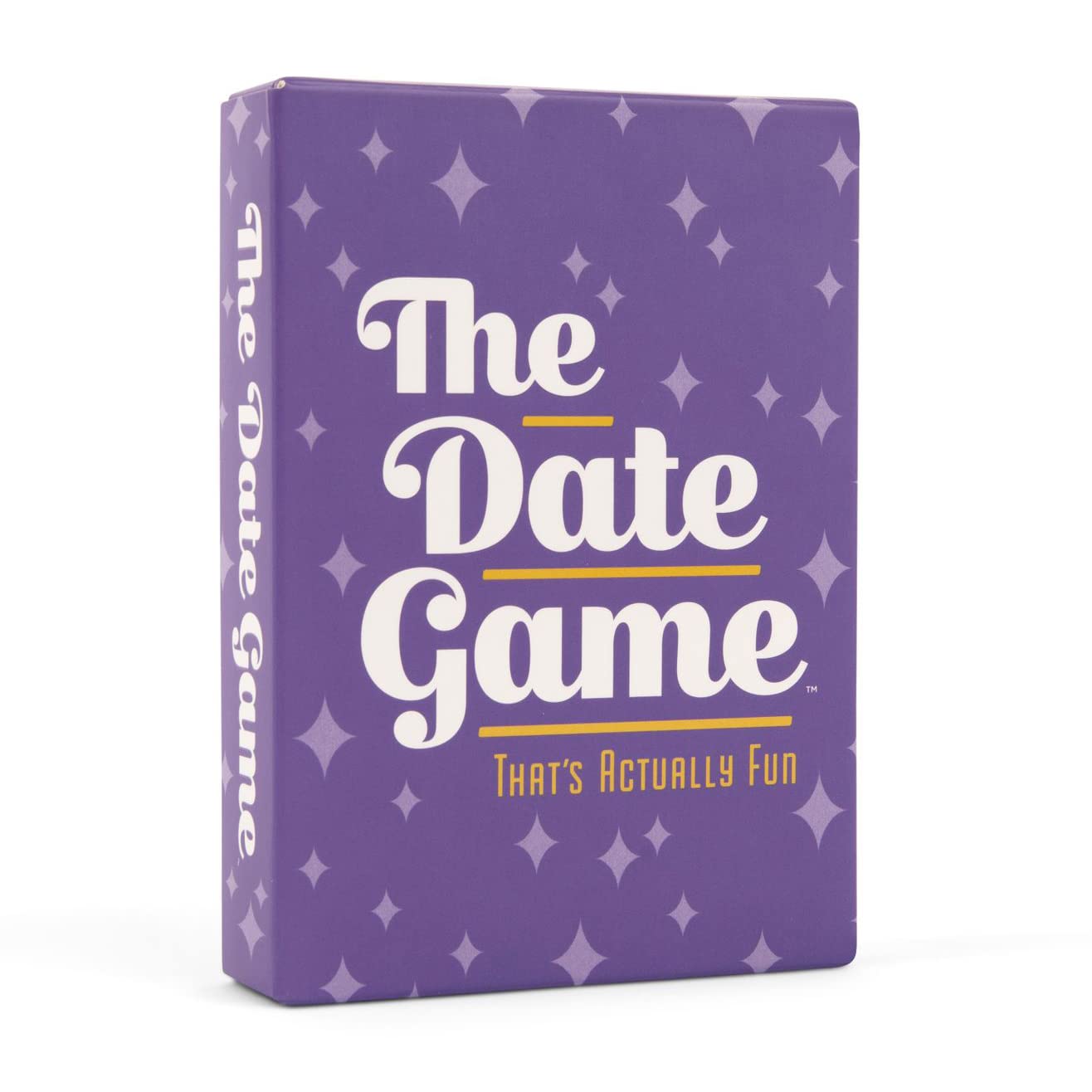 DSS Games Date Game for Couples - Fun Flirty Questions - Small Cardstock - Purple Yellow - Model DATEv1