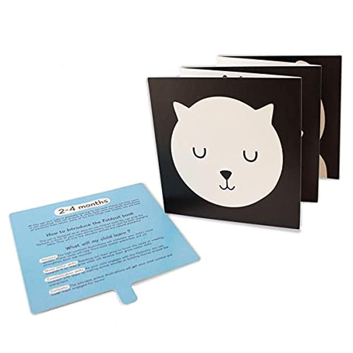 Shumee Black And White Flash Cards For Newborns | (01 Year) | High Contrast Baby Visual Stimulation Cards | Double Sided Sensor