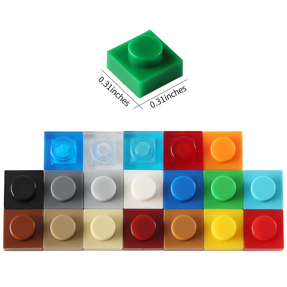 Feleph 1 * 1 Plate (20 Color Mixed, 1000 Pieces)