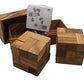 Double Soma Cube With Playing Cards - Wooden Puzzle Game Brain Teaser