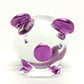 Sansukjai Pig Miniature Figurines Animals Hand Painted Blown Glass Art Collectible Gift Decorate, V1 (Clear Purple)