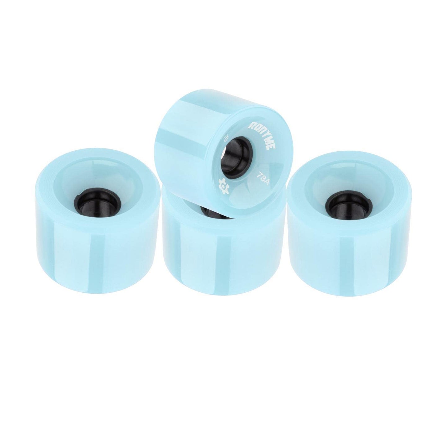 Maxbell 4X Ronyme 78A Skateboard Wheels Replacement 70X51mm Longboard Parts Cyan