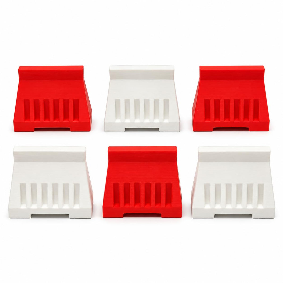 Miniature Road Safety Barrier Set  3D Printed Realistic Road Blocking Barriers for Dioramas, Construction Sites, Railway Layout