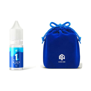Cuberspeed Gan Blue Cube Bag & Gan Cube Lube Professional Speed Cube Lube Lubricant Oil 10Ml
