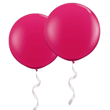 Oupking 36 Inch Magenta Balloons Big Round Latex Balloon Giant Thick Hot Pink Balloons For Party Decorations Pack Of 10