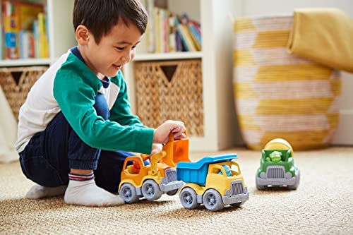 Green Toys Construction Vehicle Set, 3-Pack - Pretend Play, Motor Skills, Kids Toy Vehicles. No BPA, phthalates, PVC. Dishwasher