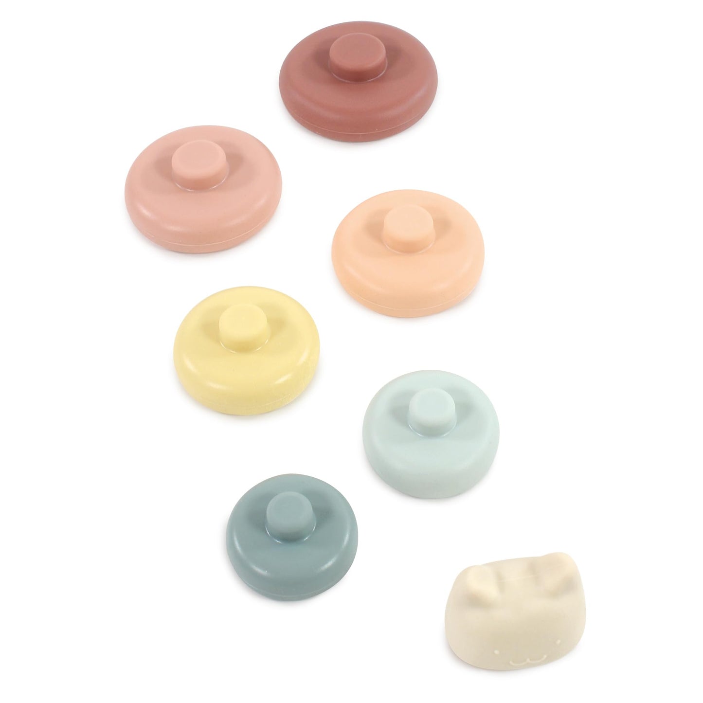 Hudson Baby Silicone Stacking Toy - Kitten, One Size, Model 11966, Safe & Fun for Toddlers