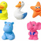Bath Toys For Babies & Toddlers (6 Pieces) | Soft Squeezy Floating Bath Toy Set | Colorful Animal Water Toys For Kids | BpaFree