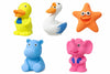 Bath Toys For Babies & Toddlers (6 Pieces) | Soft Squeezy Floating Bath Toy Set | Colorful Animal Water Toys For Kids | BpaFree