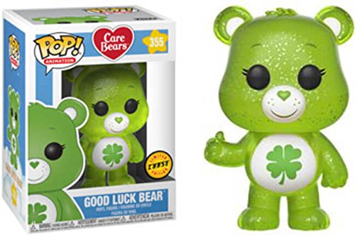 Funko Pop! Animation: Care Bears - Good Luck Bear Glitter Chase Vinyl Figure (Includes Compatible Pop Box Protector Case)