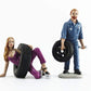 Val And Gary Tire Brigade 2 Piece Figurine Set 1/18 By Motorhead Miniatures 769