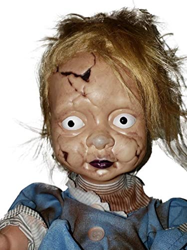 Morris Costumes Creepy Crying Doll Baby Ugly Haunted Doll Animatronics Spooky Decor Scary Halloween Decorations Indoor, Scary Haunted House Dolls Props