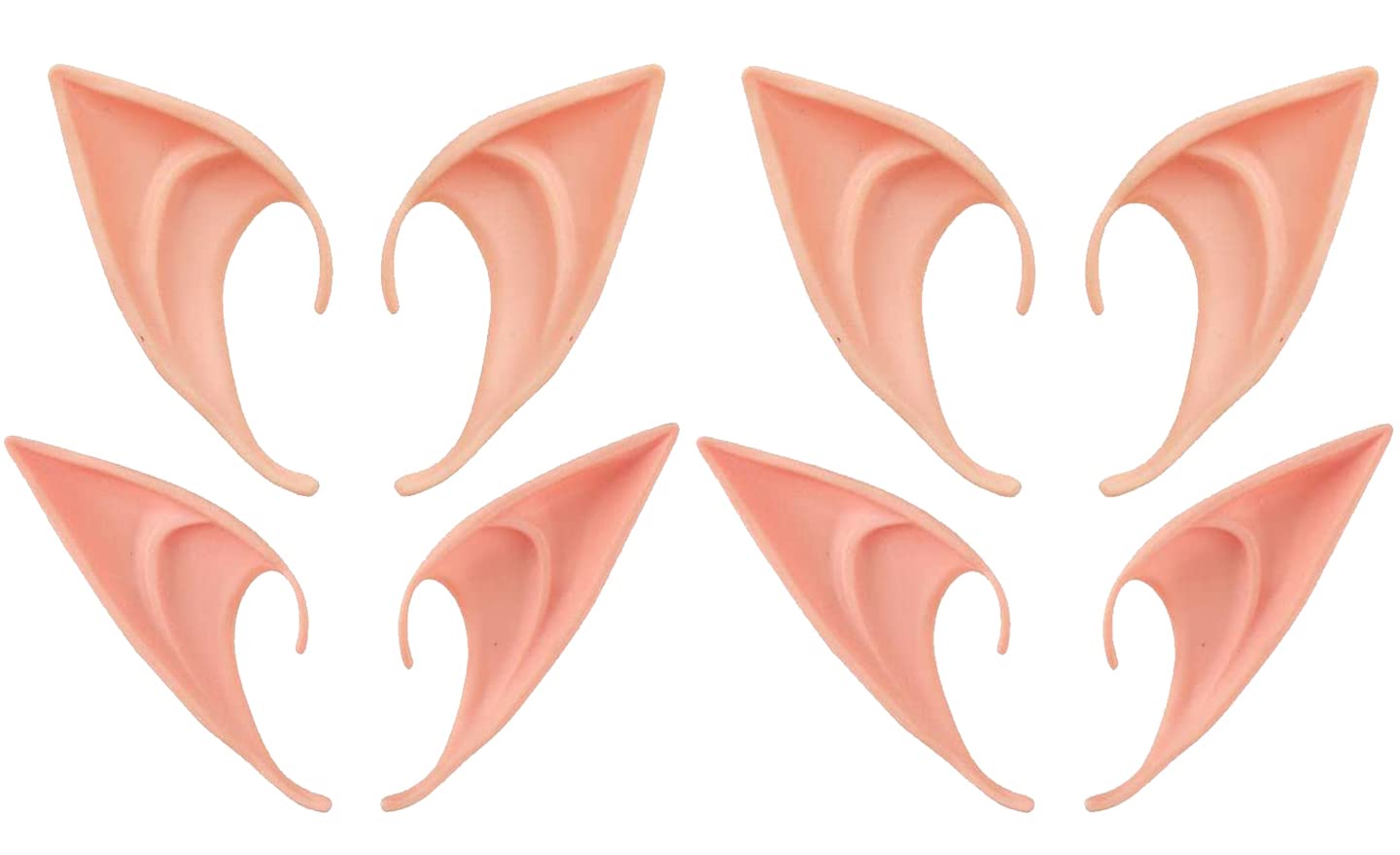 Cooljoy 4 Pairs Cosplay Fairy Pixie Elf Ears Accessories Halloween Party Anime Party Costume (2 Style)