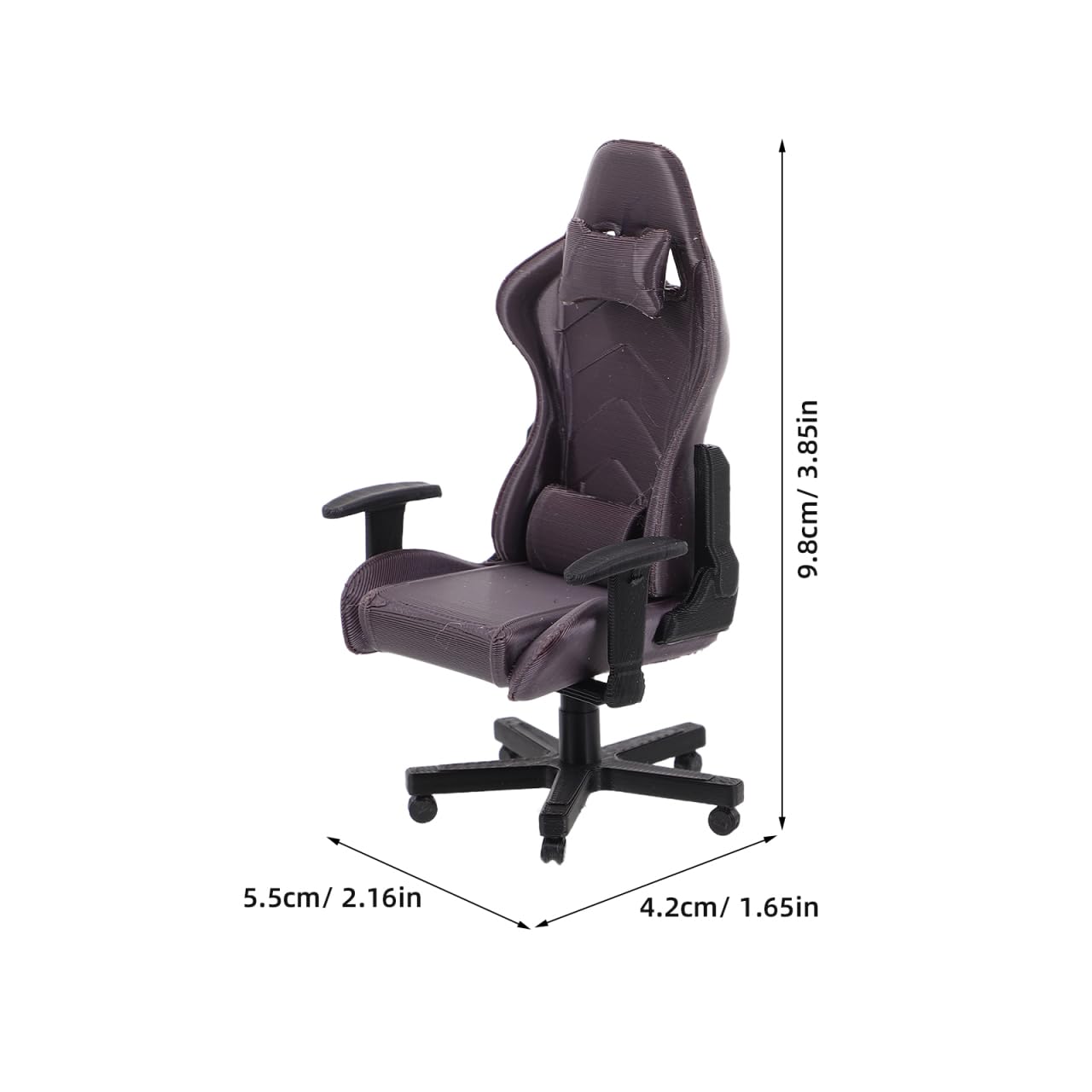 Kisangel Miniature Gaming Chair Model, Plastic Tiny Chair Dollhouse Furniture Decor For Mini House Computer Office Collector Dis