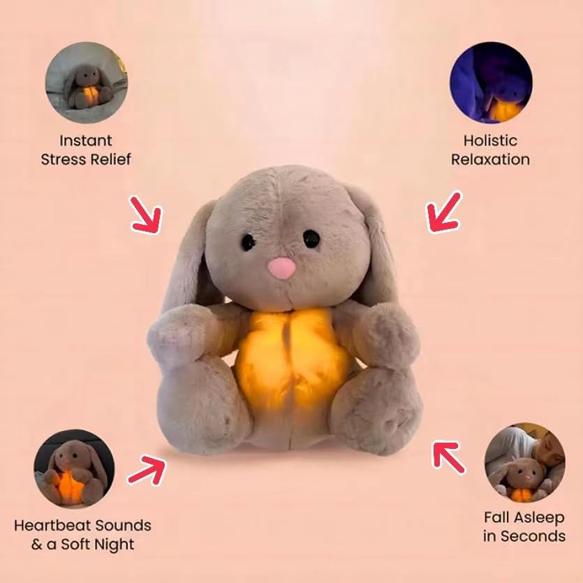 Breathing Stuffed Animal, Baby Easter Basket Stuffers For Toddler Anxiety Stuffed Animal, Mushplushies Breathing Animals Easter