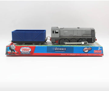 Wltk Motorized Dennis Train Engine Toy Set, Battery-Powered Trains Friend Toy Set ,Toddlers Train Toys For Age 3 4 5 6 7 8 Kids 