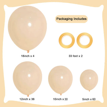 Owpfjg 130Pcs Pastel Orange Balloons Different Sizes 18 12 10 5 Inch For Balloon Garland Arch,Pastel Orange Latex Balloons For B