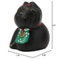 Ebros Japanese Good Luck And Fortune Charm Beckoning Cat Maneki Neko With Baby Bib Miniature Ceramic Figurine 2.5' Tall Welcoming Lucky Cats Symbol (Black Maneki Neko)