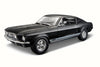 Koenig-Tom Maisto 1967 Ford Mustang GTA FastBack Diecast Model Toy Car, Large, Black, Rubber