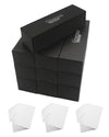Fageverld Cardboard Trading Card Storage Box, 10 Count, Black with Dividers for Sports and Baseball Collectors