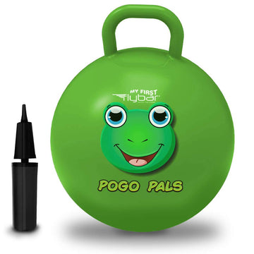 Flybar Hopper Ball For Kids - Bouncy Ball With Handle, Durable Bouncy Balls, Kangaroo Ball, Exercise Ball, Indoor Outdoor Toy, Pump Included, Toddler Toys For Boys And Girls, Ages 5 And Up (Frg M)