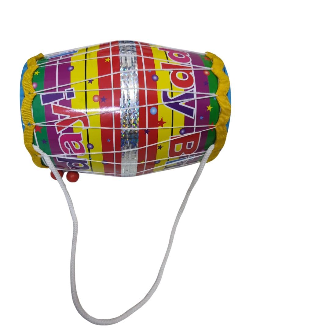 Atishay Retail Musical Plastic Large Dholak Toy For Kids | Ages 3 To 8 Years | Perfect For Birthday Gift | Indoor & Outdoor Game