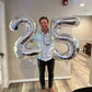 25 Balloon Number, Silver Number 25Th Birthday Balloons 40 Inch, 25 Or 52 Years Old Silver Birthday Decorations For Men Women, 2