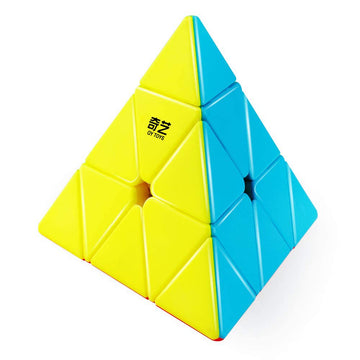 D-Fantix Qytoys Qiming Pyramid Speed Cube Stickerless Triangle Cube 3X3 Puzzle