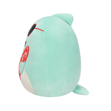 Squishmallows 7.5'' Perry Teal Dolphin Plush Toy With Sunglasses And Surfboard