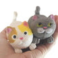 2 Stretchy Cat Crushed Bead Sand Filled - Kitty Lover Sensory Fidget Toy Weighted (Random Colors)