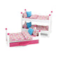 Emily Rose 18'' Doll Stackable Triple Bunk Bed, Beds For 18 Inch Dolls | Bunkbed With Clothes Storage Drawer, Bedding & Ladder,