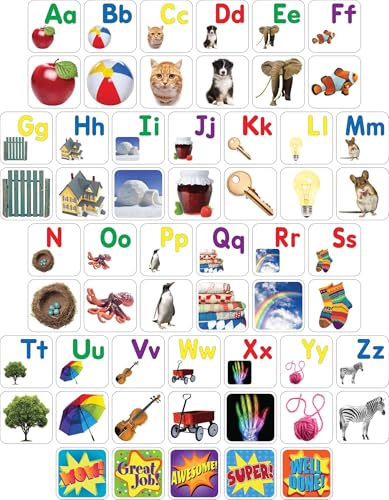 Barker Creek Learning Magnets A to Z Letters with Pictures, Set of 60