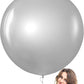 LUDALY Jumbo 36 Inch Giant Latex Balloons for Photo Shoot, Wedding, Baby Shower, Birthday Party and Event Decoration (Silver)