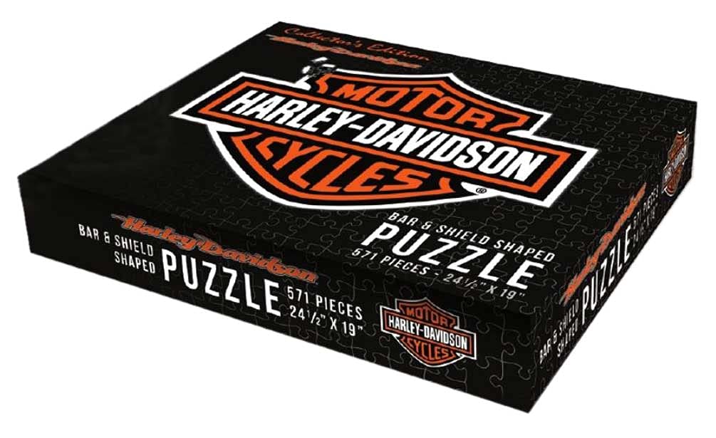 Harley-Davidson® Bar & Shield Logo Shaped Puzzle - 571 Pieces, 24.5 X 19 Inches