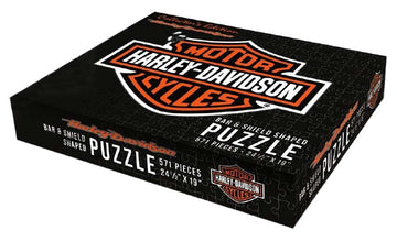 Harley-Davidson® Bar & Shield Logo Shaped Puzzle - 571 Pieces, 24.5 X 19 Inches