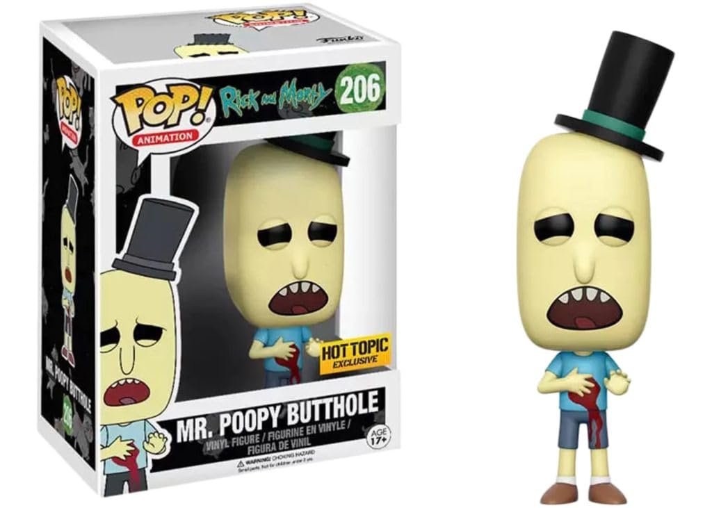POP! Funko Animation Rick and Morty Mr. Poopy Butthole #206 (Gunshot Wound limited availability)