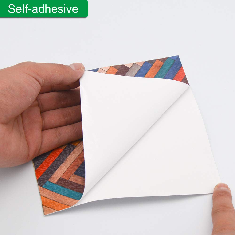 Samcami Miniature Dollhouse Accessories, Self-Adhesive Dollhouse Wallpaper And Flooring, Mini Dollhouse Accessories 1 12 Scale, 12Pcs (No.1)