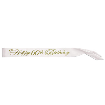 Gltrd Happy  60Th  Birthday Satin Sash