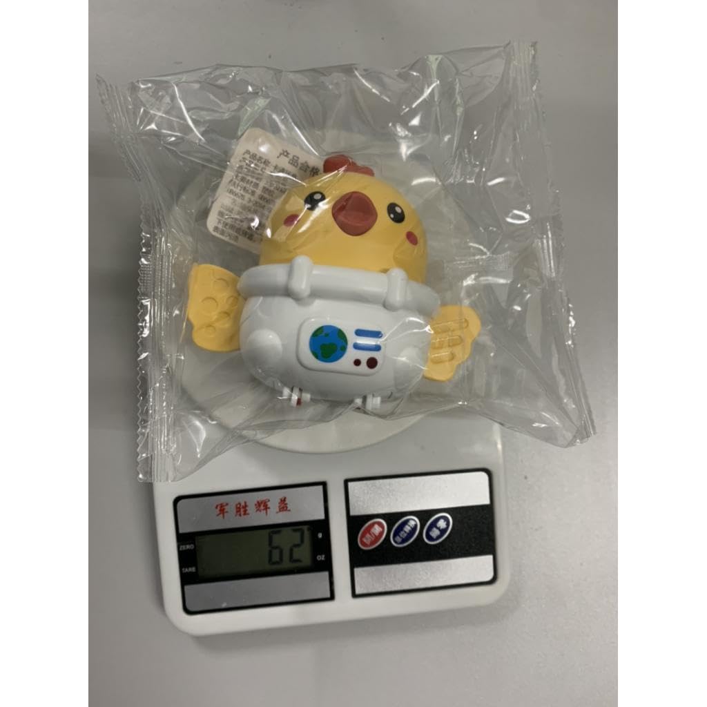 Ilsmysutra Cartoon Press Inertial Toys Space Chicken Educational Toys Pressing Animal White|Toys For Baby|Developmental Baby Toy