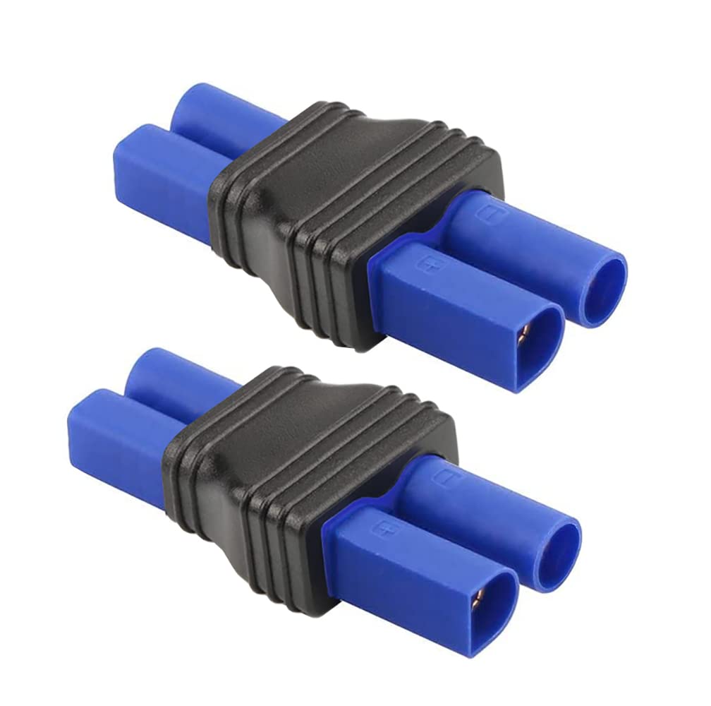 Laisomeke EC5 Male Plug Connector to EC3 Female Plug Connector Adapter for RC Lipo Battery EC3 to EC5 Adapter(2Pack)