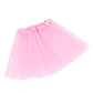 2-8Years Girls Tutu Classic Elastic 3 Layered Tulle Skirt Tutu for Toddler Girl (Pink)