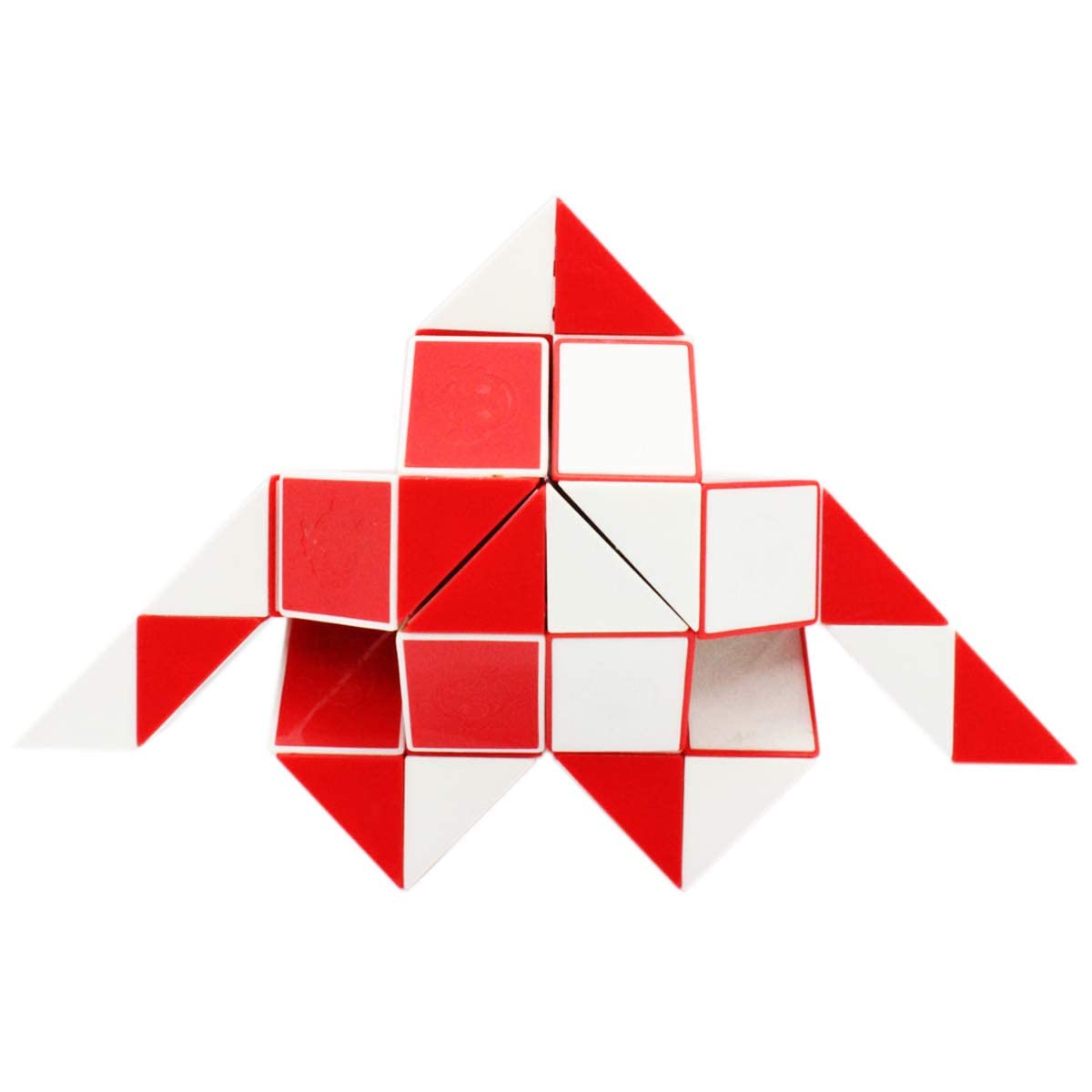 Mipartebo Magic Snake Cube Twist Puzzle 48 Wedges Large Size Twist Fidget Snake Toys Gift Party Favors Game Goodie Bag Fillers For Kids Adults Teens Red