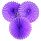 Amscan Hot Stamp Paper Fans, 5 Ct, New Purple Party-Decorations