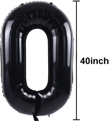 Toniful 40 Inch Large Black Number 21 Balloons Giant Digital 21 Or 12 Helium Balloons, Foil Mylar Big Number Balloons For 12Th O