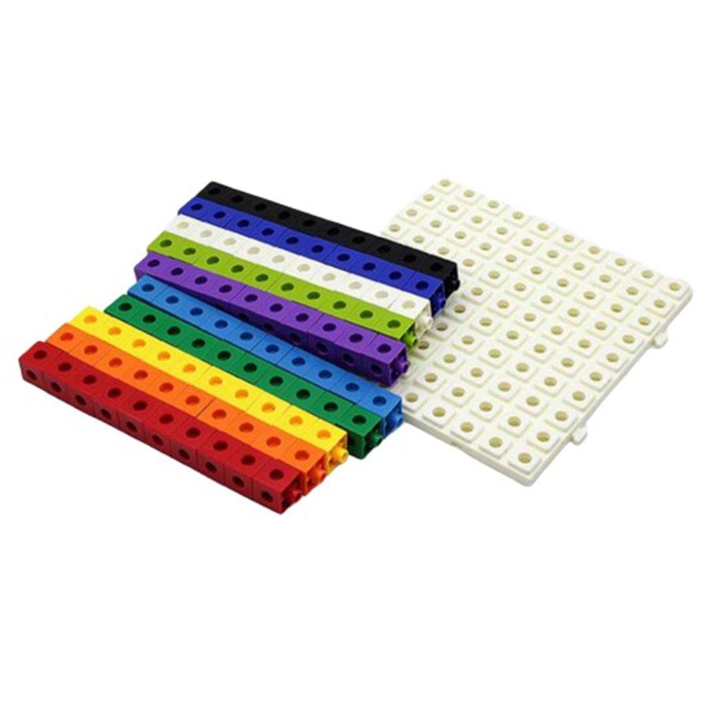 Fashion My Day 100Pcs 10 Colors Multilink Linking Counting Cubes Snap Blocks Education Math | Toys & Hobbies | Educational | Mat