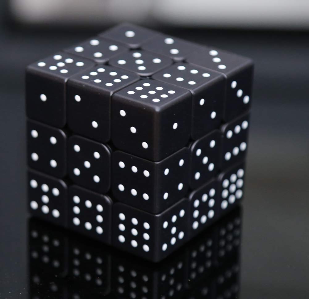 3X3X3 Speed Cube 3D Relief Effect Sudoku Braille Magic Cube Puzzle,Iq Reasoning Games Puzzles Special For The Blind Person,Weak