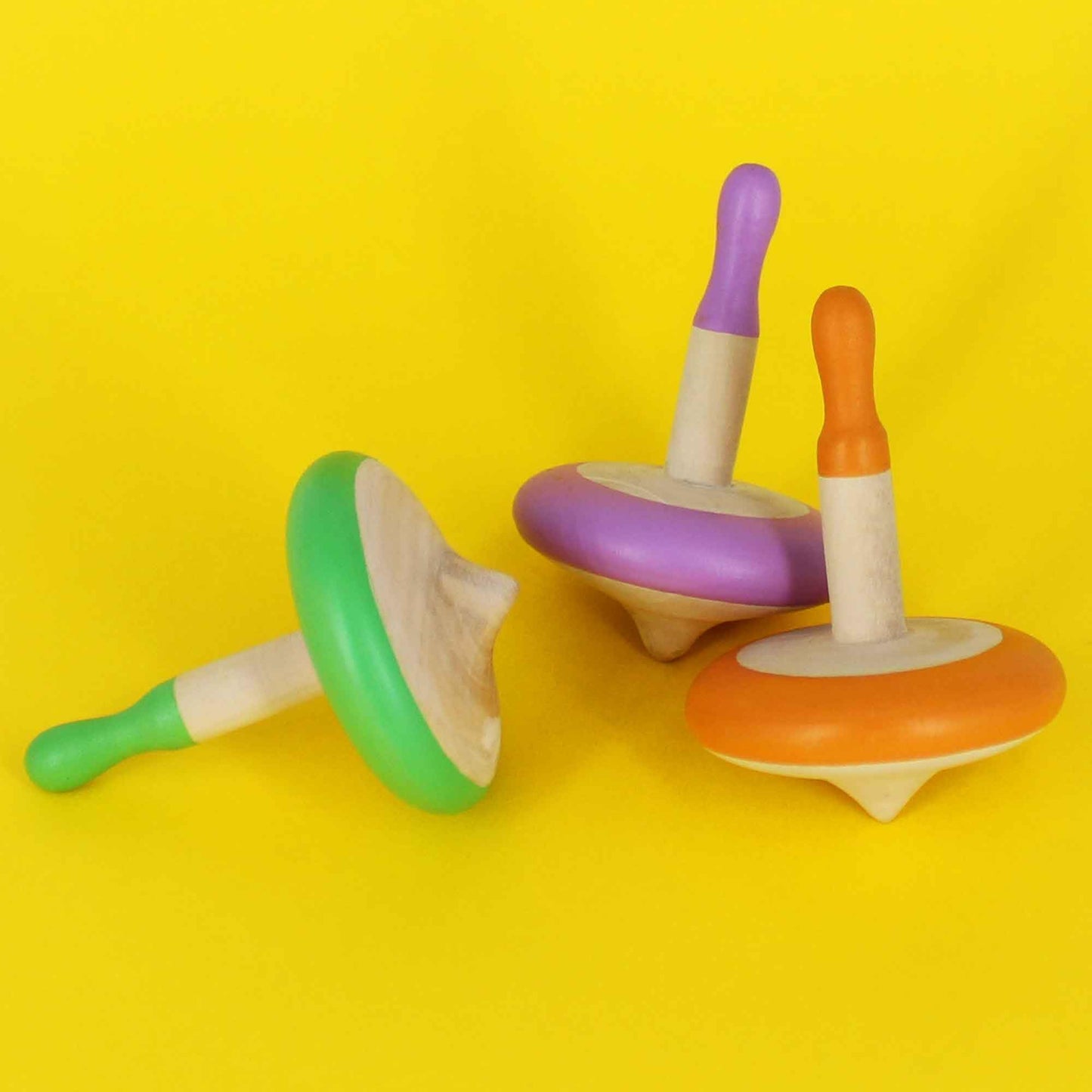 Shumee Organic Handmade Spinning Top 1 Pc/Set (Lilac)|6 Cm| 100% Child Safe| Gyroscopes Toy| Fidget Spinner| Educational Toys|Montessori,Kindergarten Toys| Gift Toys For Kids/Toddlers