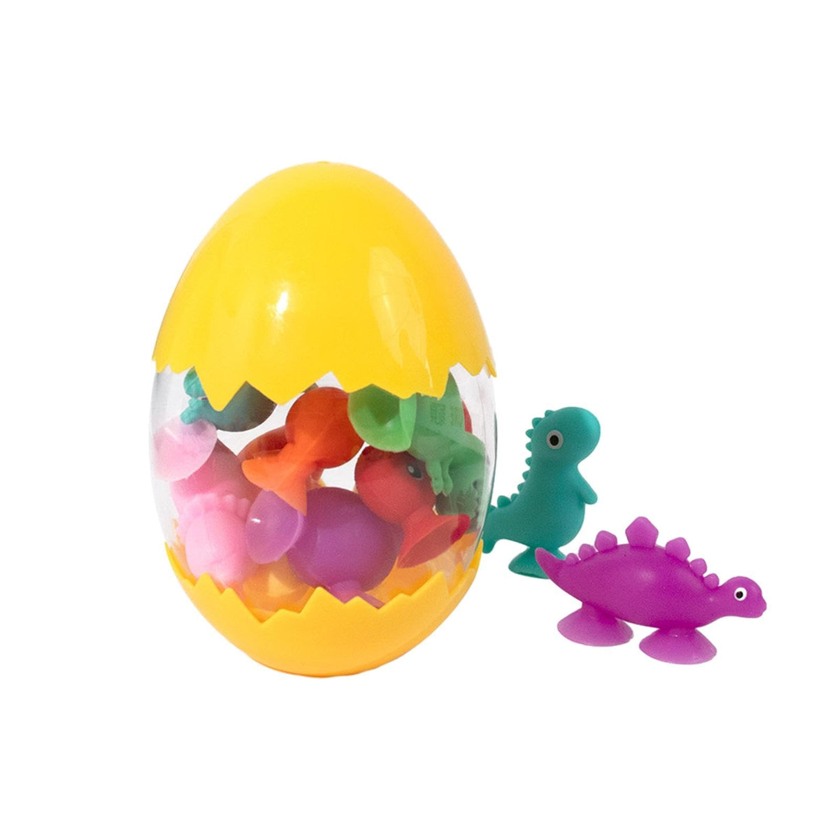 Animal Suction Cup Toys For Toddlers 38 Year Old Travel Sensory Sucker Toys Yellow|Developmental Baby Toys|1Dinosaur Egg(Includ