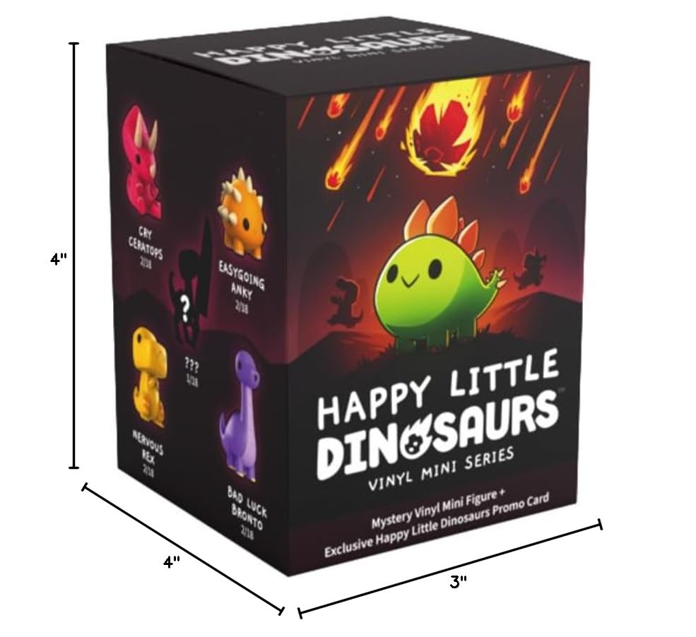 Unstable Games Vinyl Mini Figures Mystery Box - Happy Little Dinosaurs, One Size, Black, Model 7346-HLD-VNL1