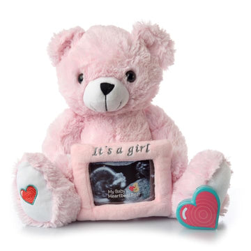 My Baby'S Heartbeat Bear Stuffed Animal, 20 Sec Recorder For Baby'S First Heartbeats, Cute Plush Toy, Re-Recordable, Ideal Gift 